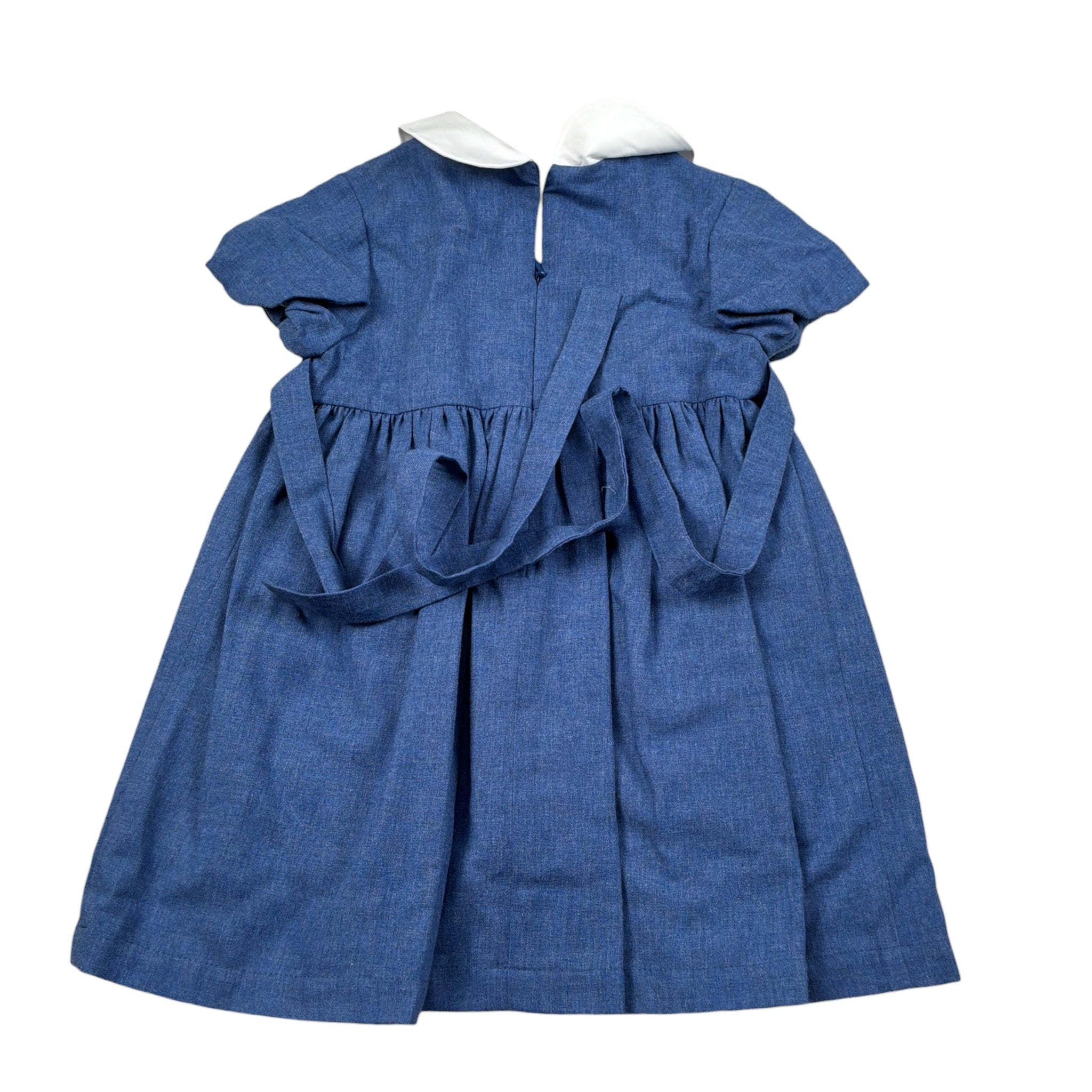 Ilfarobimbi Abito Mezza Manica tinta unita Blu per Bambina IFB50545 BLU ILFAROBIMBI 