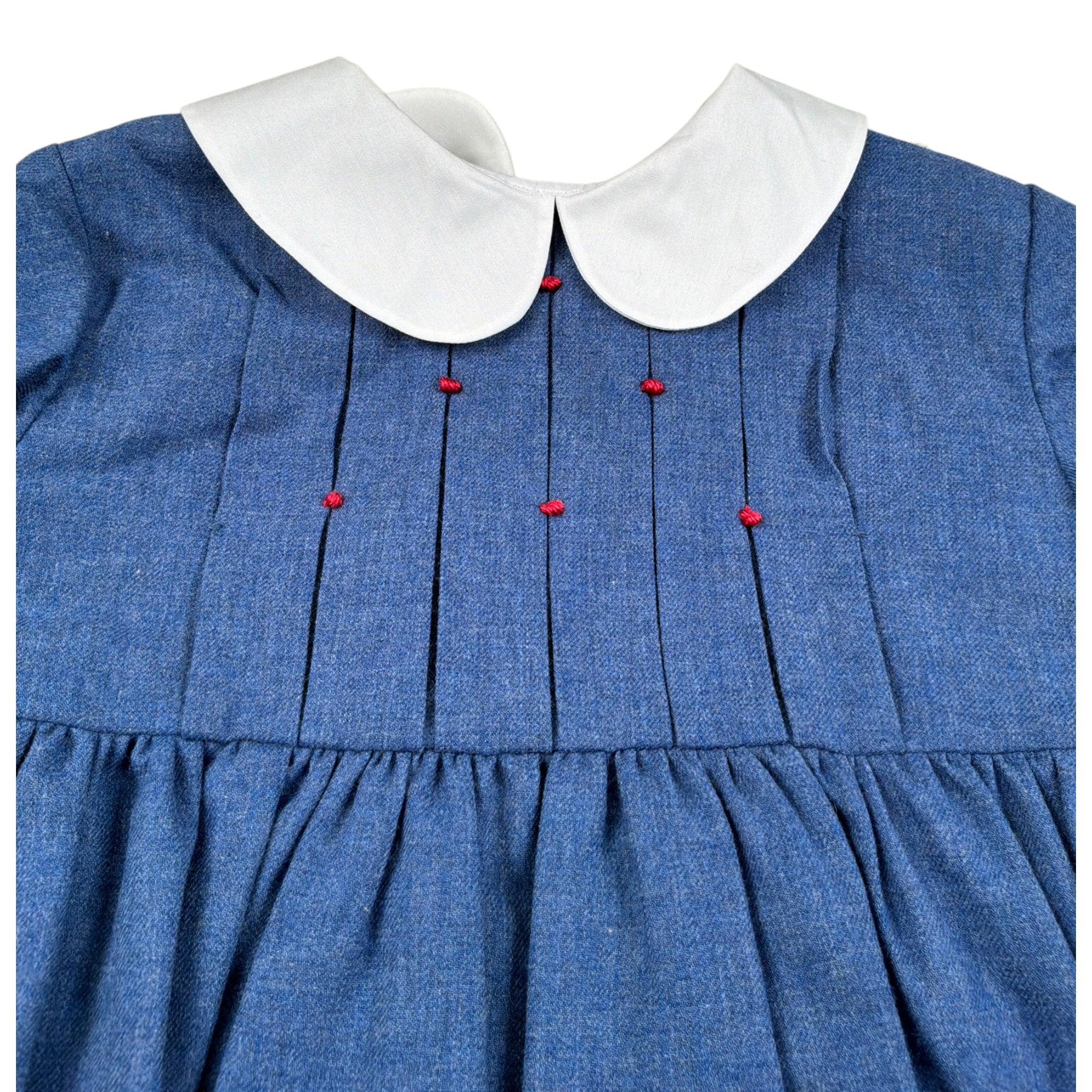 Ilfarobimbi Abito Mezza Manica tinta unita Blu per Bambina IFB50545 BLU ILFAROBIMBI 