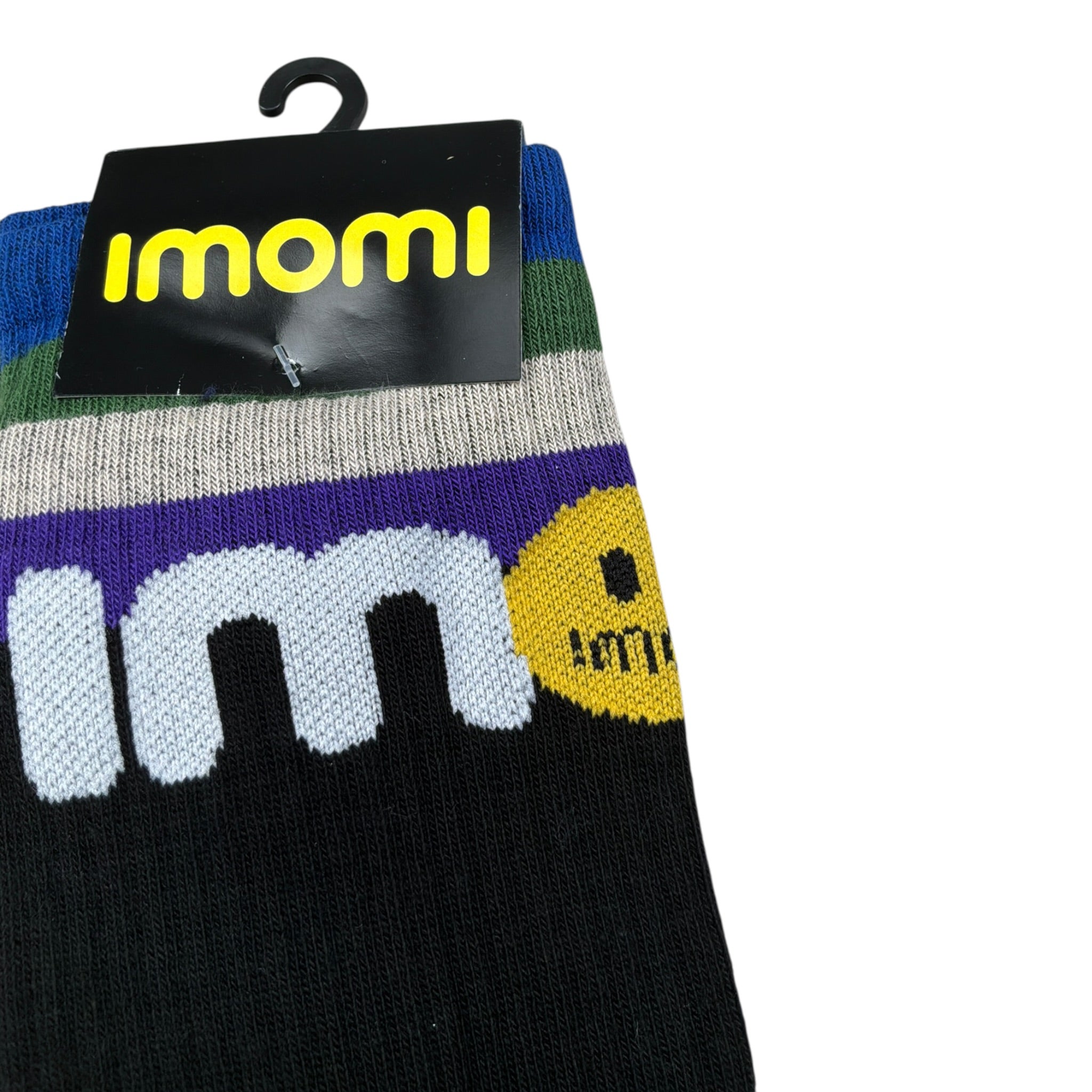 Imomi Calzini tinta unita con Stampe Nero per Bambino FW231K95 NERO IMOMI 