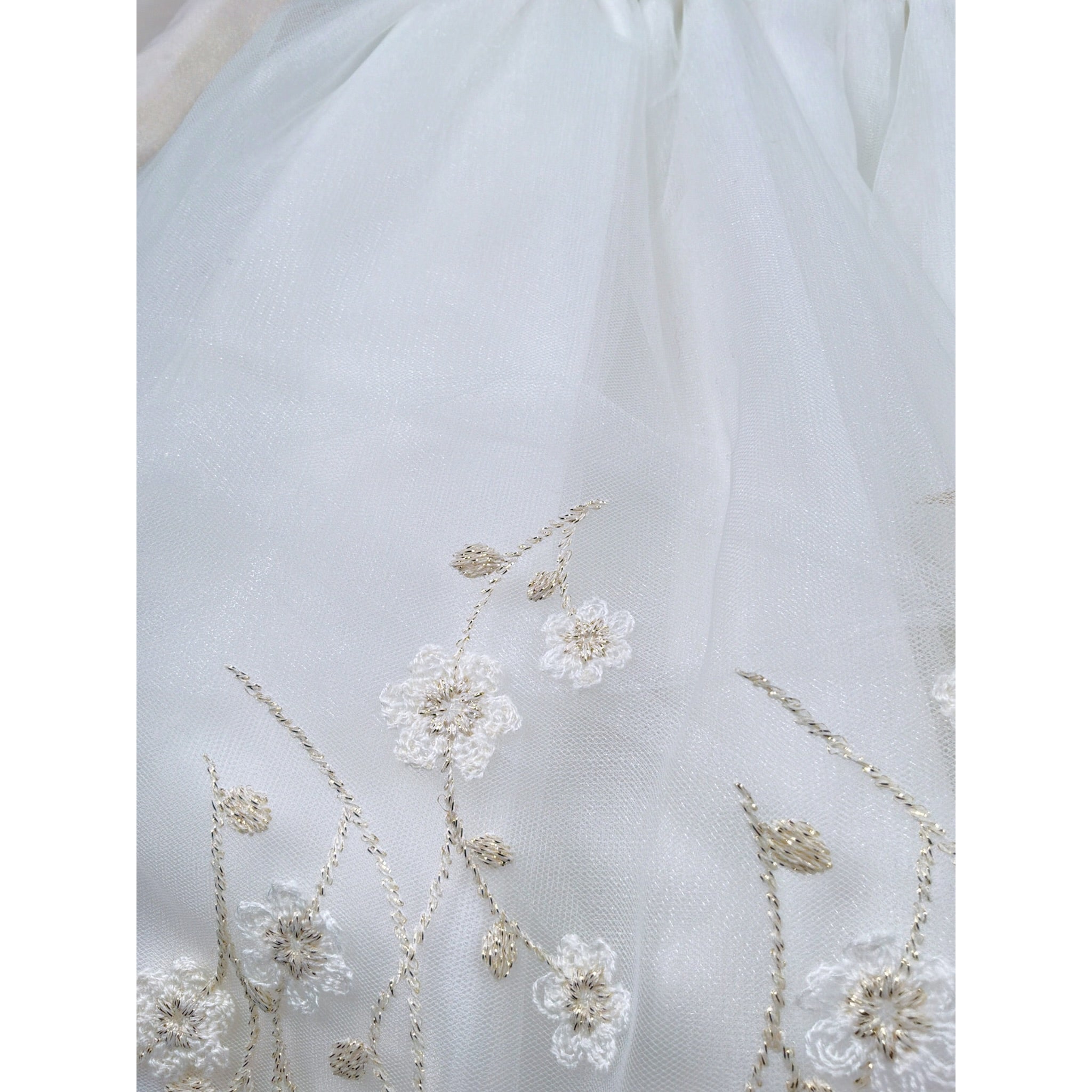 Isabel & Martinez Abito Cerimonia Bicolore con Tulle Bianco per Bambina IM22B70J BIANCO ISABEL & MARTINEZ 