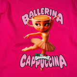 Italian Brainrot Shirt tinta unita Girocollo con Stampa Fuxia per Bambina F5IBJGTH009 FUXIA ITALIAN BRAINROT 