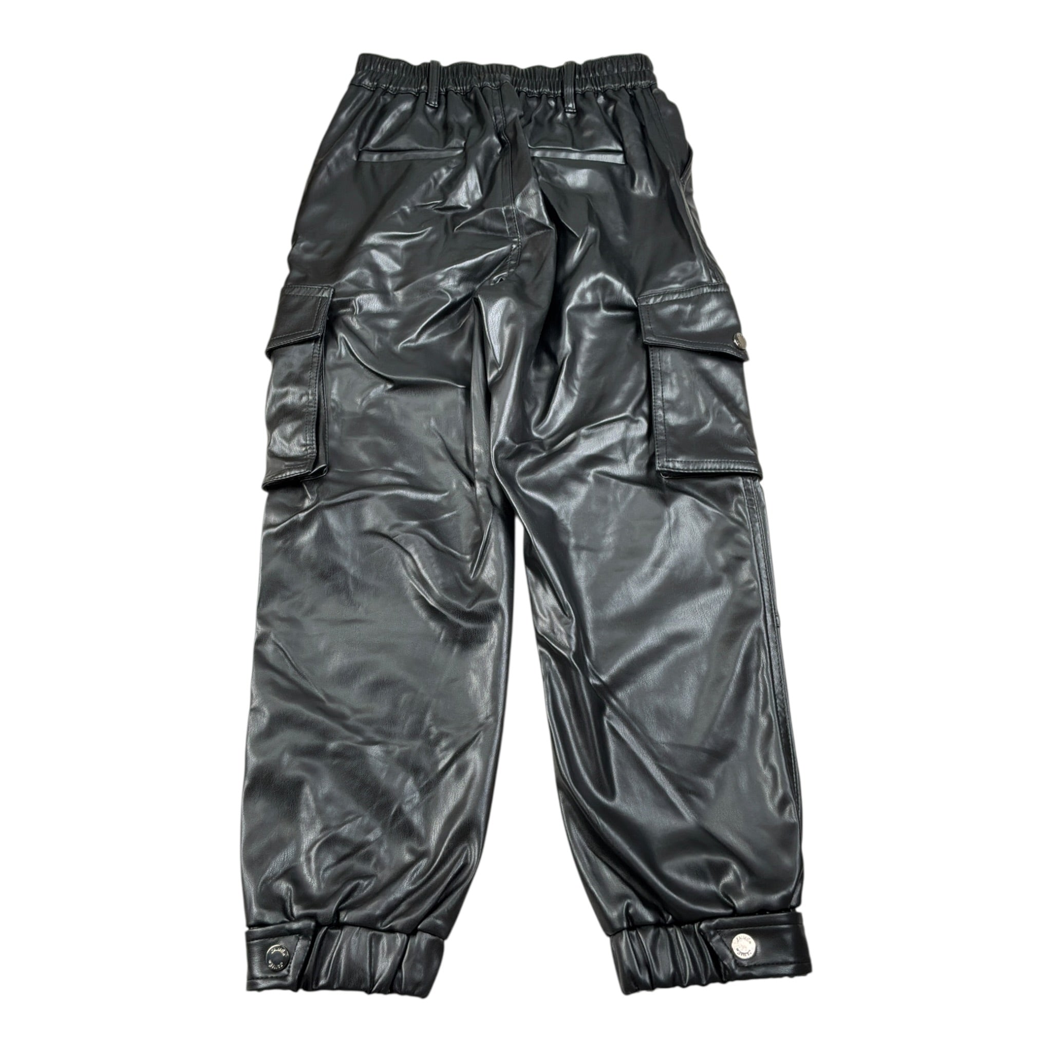 J'Aime' Pantalone Ecopelle tinta unita con Elastico Nero per Bambina 5353G NERO J'AIME' 