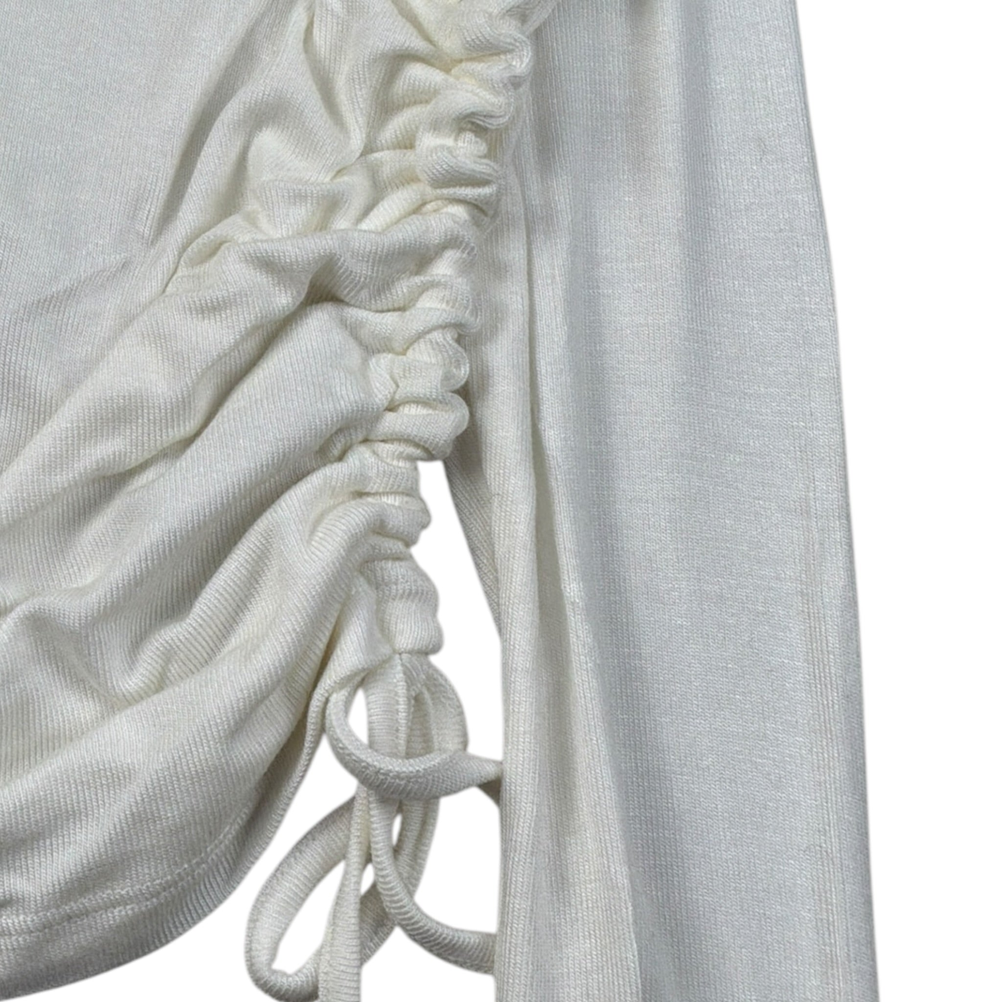 Janice Maglia tinta unita con Arriccio Bianco per Bambina JN880R BIANCO JANICE 
