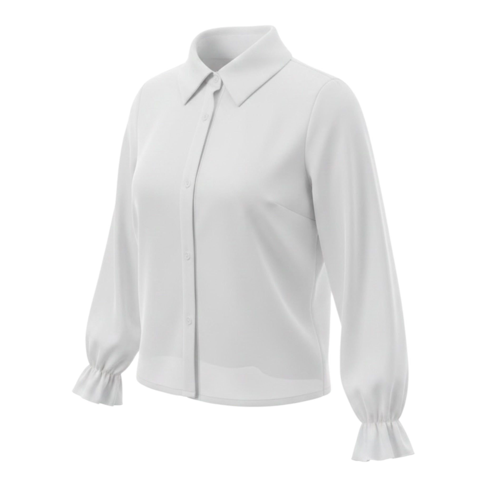 Janice Camicia tinta unita con Colletto Bianco per Bambina JN910B BIANCO JANICE 