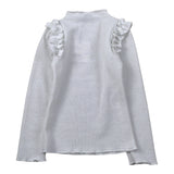 Janice Maglia Tint Unita con Rouches Bianco per Bambina JN928B BIANCO JANICE 