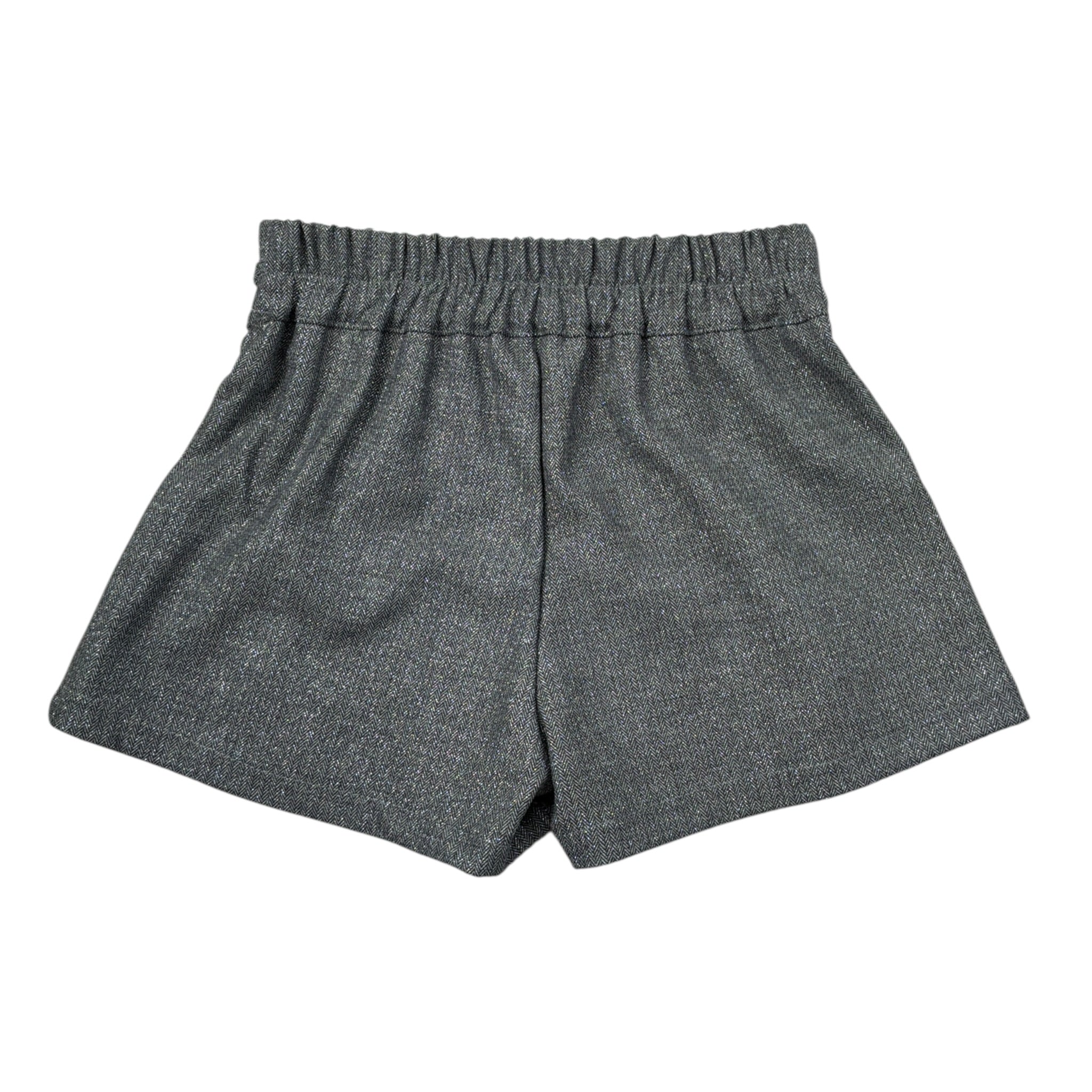 Janice Short tinta unita con Elastico In Vita Grigio per Bambina JN941B GRIGIO JANICE 