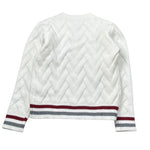 Janice Maglia tinta unita con Fantasia Bianco per Bambina JN945B BIANCO JANICE 