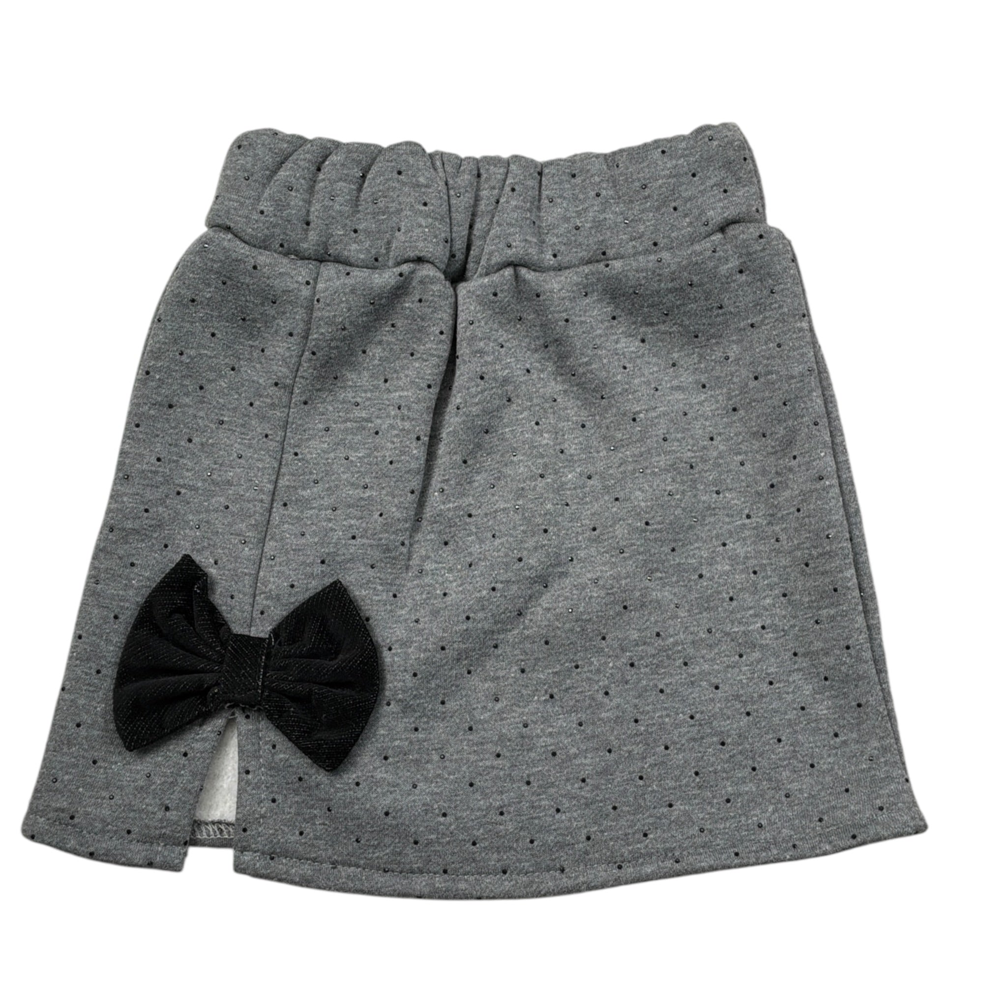 Janice Gonna tinta unita con Brillantini Grigio per Bambina JN952B GRIGIO JANICE 
