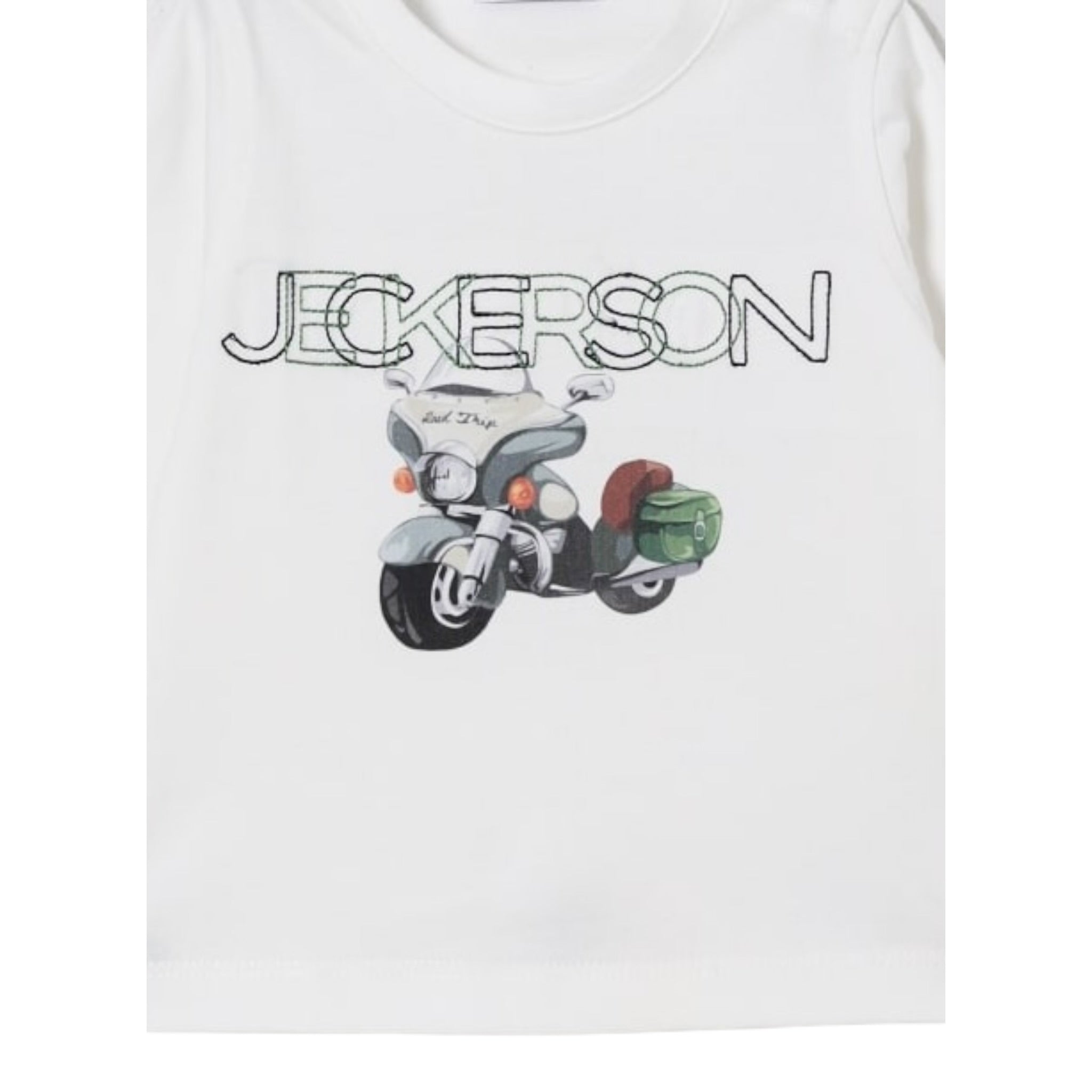 Jeckerson Shirt Girocollo tinta unita con Stampa Bianco per Neonato JB5002W25N BIANCO JECKERSON 