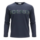 Jeckerson Shirt Girocollo tinta unita con Stampa Blu per Neonato JB5006W25N BLU JECKERSON 