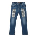Jeckerson Jeans tinta unita con Toppe Blu per Bambino JB5008W25 BLU JECKERSON 