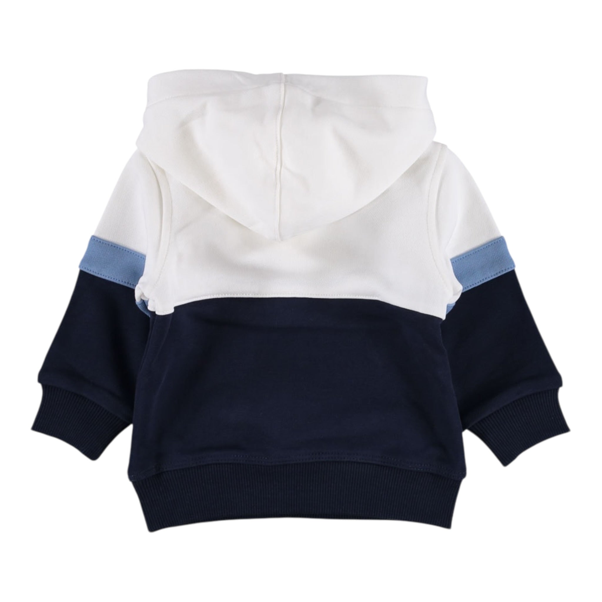 Jeckerson Felpa Chiusa con Cappuccio Tricolore Bianco/Blu per Neonato JN4313 BIANCO/BLU JECKERSON 