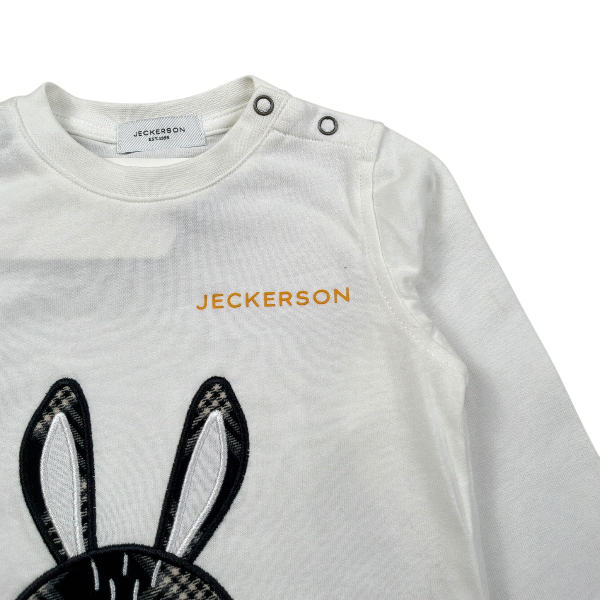 Jeckerson Shirt Girocollo tinta unita Cn Ricami Bianco per Neonato JN4339 BIANCO JECKERSON 