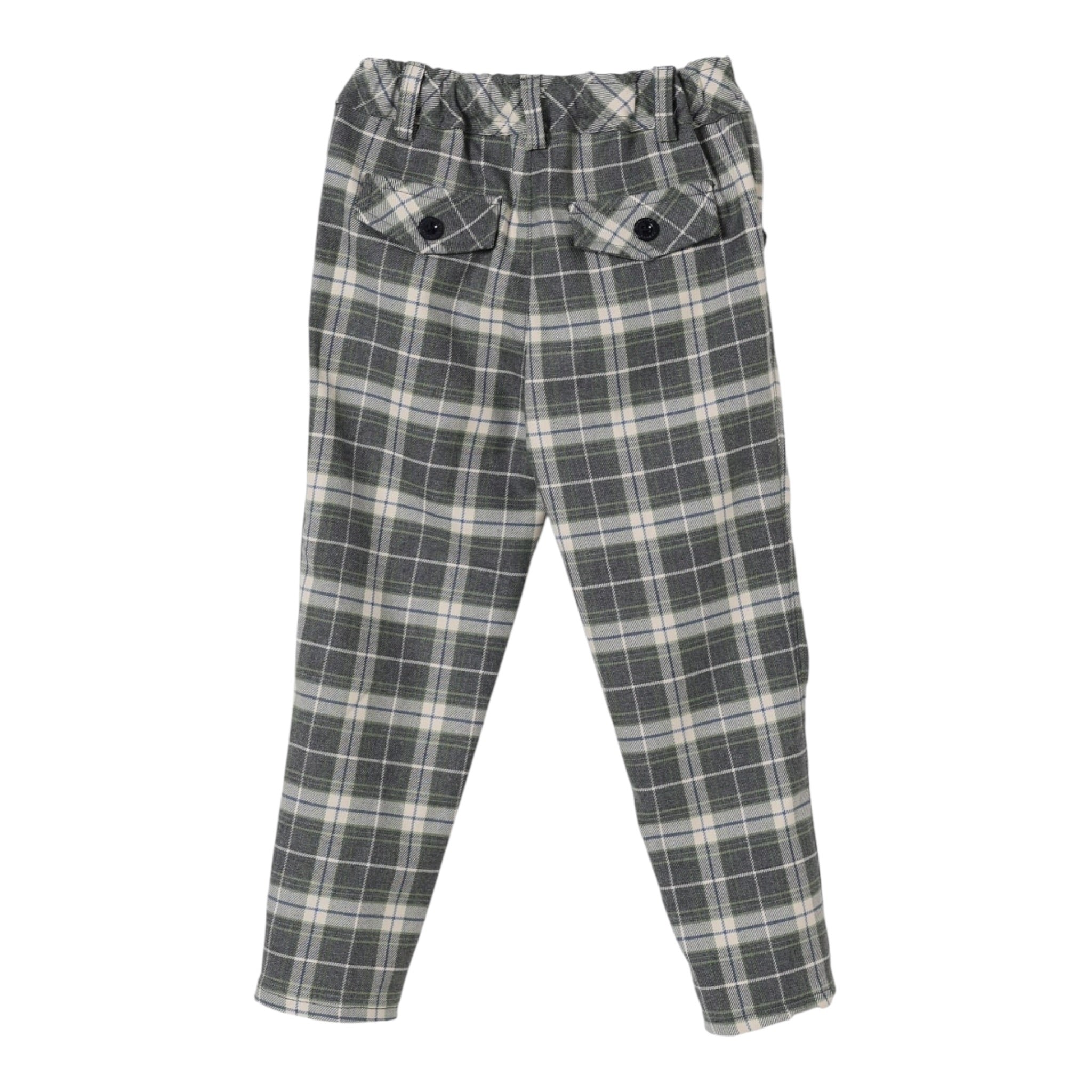 Jeckerson Pantalone Bicolore con Fantasia A Quadri Grigio per Bambino JN4814W25J GRIGIO JECKERSON 