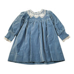 Jesurum Abito Manica Lunga Velata In Velluto Azzurro per Bambina CADORO AZZURRO JESURUM 