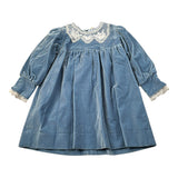 Jesurum Abito Manica Lunga Velata In Velluto Azzurro per Bambina CADORO AZZURRO JESURUM 