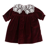 Jesurum Abito Manica Lunga tinta unita Bordeaux per Neonata RUBINO BORDEAUX  