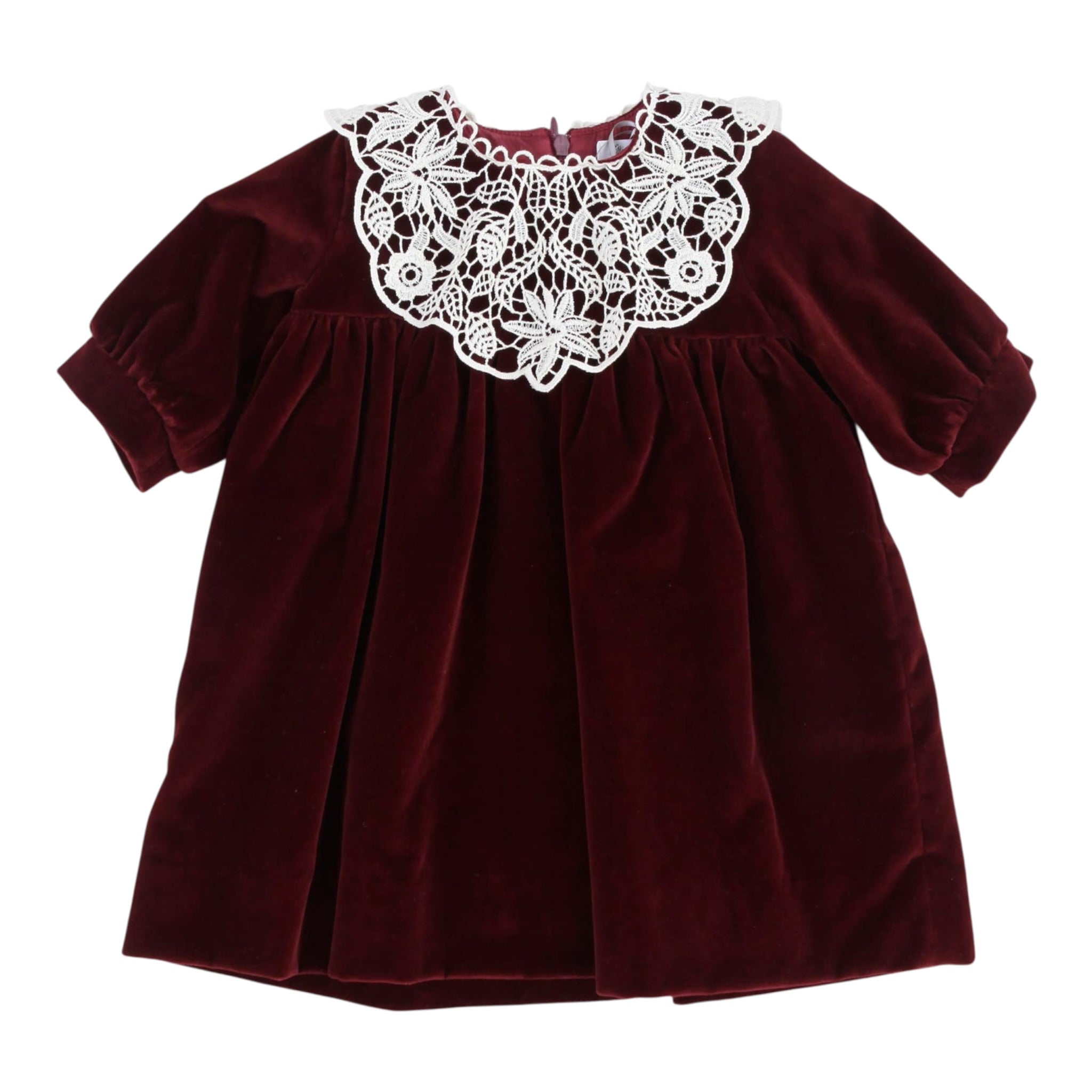 Jesurum Abito Manica Lunga tinta unita Bordeaux per Neonata RUBINO BORDEAUX  