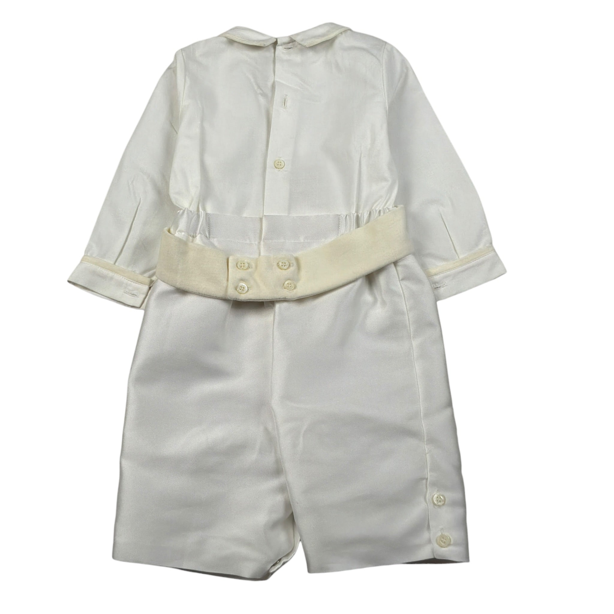 Jesvrvm Tutina Elegante tinta unita Manica Lunga Bianco per Neonato CBPG03A BIANCO JESVRVM 