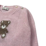 J.O. Milano Maglia Girocollo tinta unita con Ricami Rosa per Neonato 563A1 ROSA J.O. MILANO 