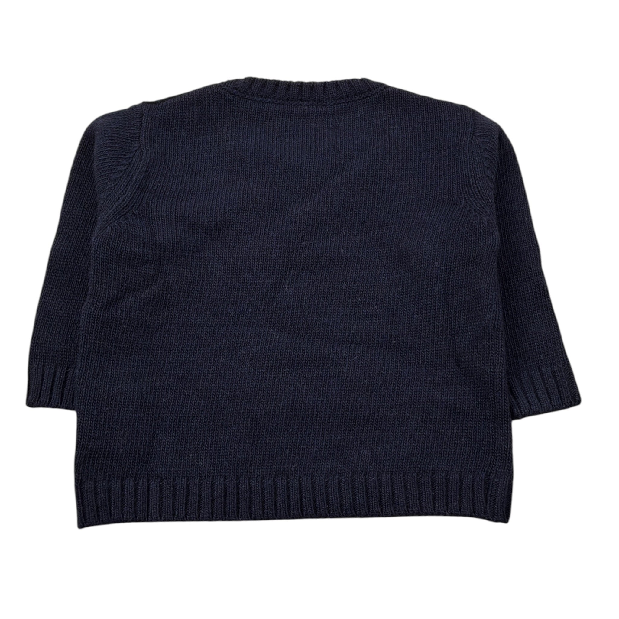 J.O. Milano Maglia Girocollo tinta unita con Ricami Blu per Neonato 563A3 BLU J.O. MILANO 