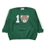 J.O. Milano Maglia Girocollo tinta unita con Ricamo Orso Verde per Bambino 563I1J VERDE J.O. MILANO 