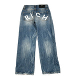 John Richmond Jeans tinta unita con Girovita Regolabile Azzurro per Bambino RBA16148JE AZZURRO JOHN RICHMOND 