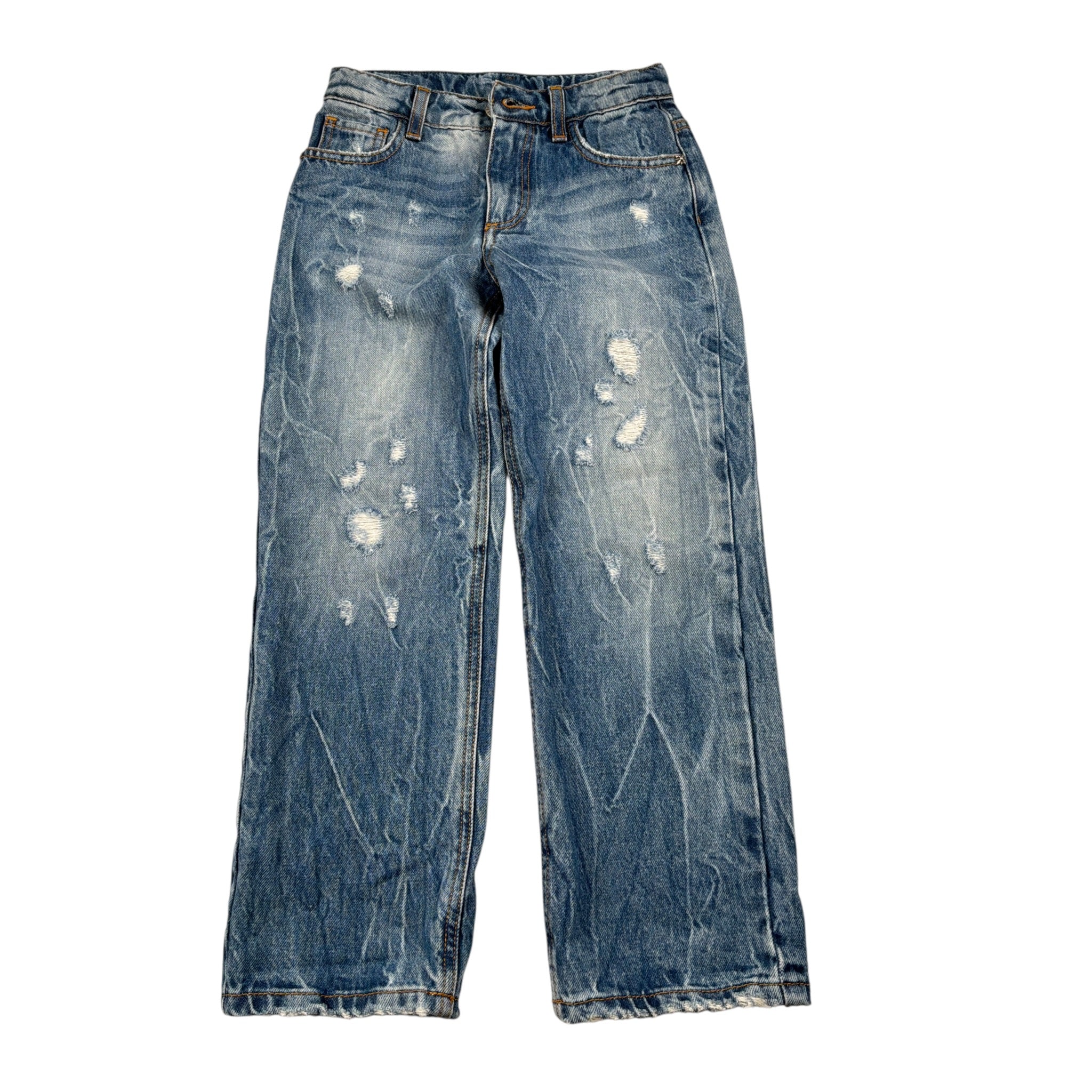 John Richmond Jeans tinta unita con Girovita Regolabile Azzurro per Bambino RBA16148JE AZZURRO JOHN RICHMOND 