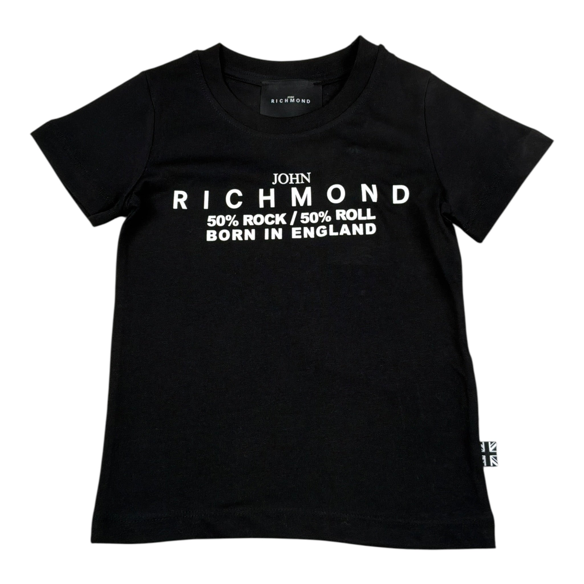John Richmond T-Shirt tinta unita con Stampa Nero per Bambino RBA24043TS NERO JOHN RICHMOND 