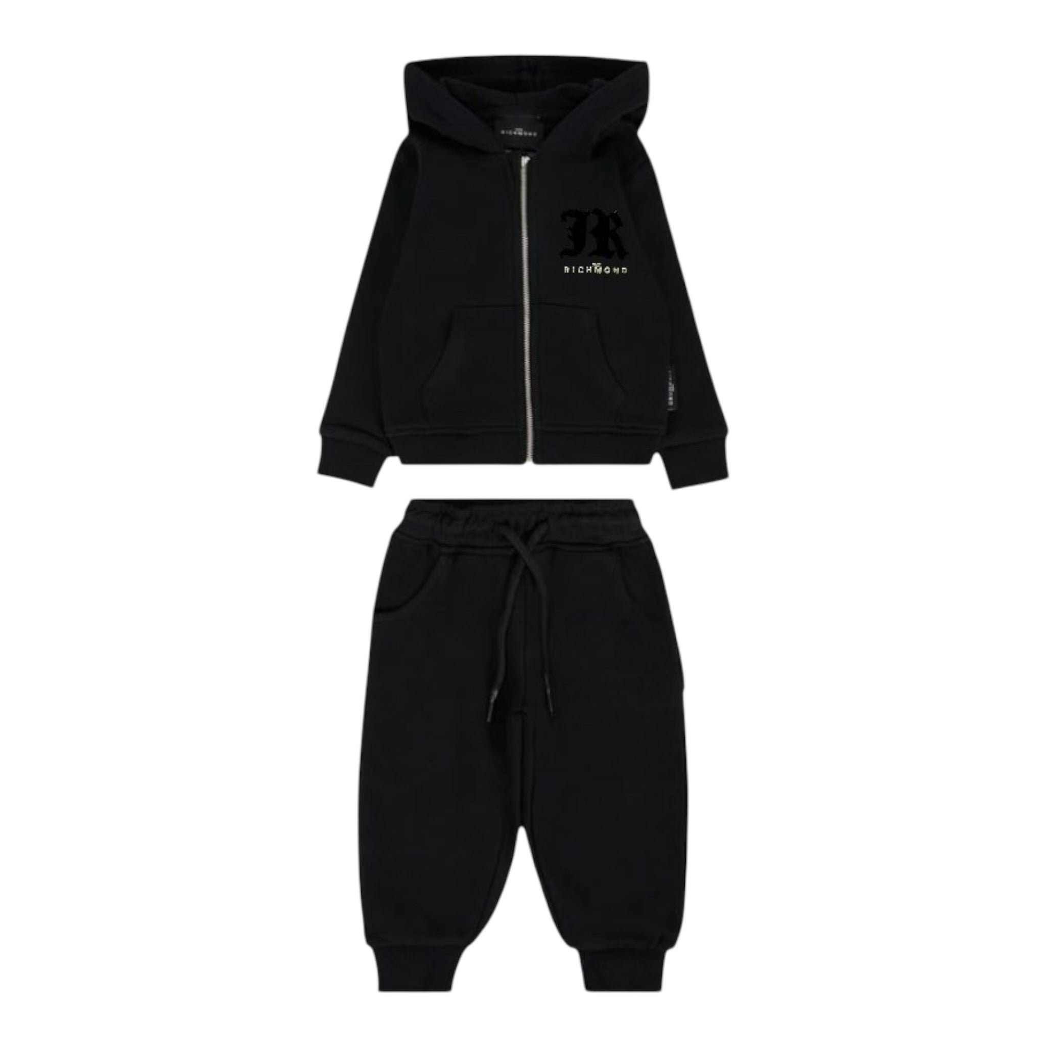 John Richmond Completo 2Pz Felpa-Pantalone Modello Tuta Nero per Bambino RBA25001C NERO JOHN RICHMOND 