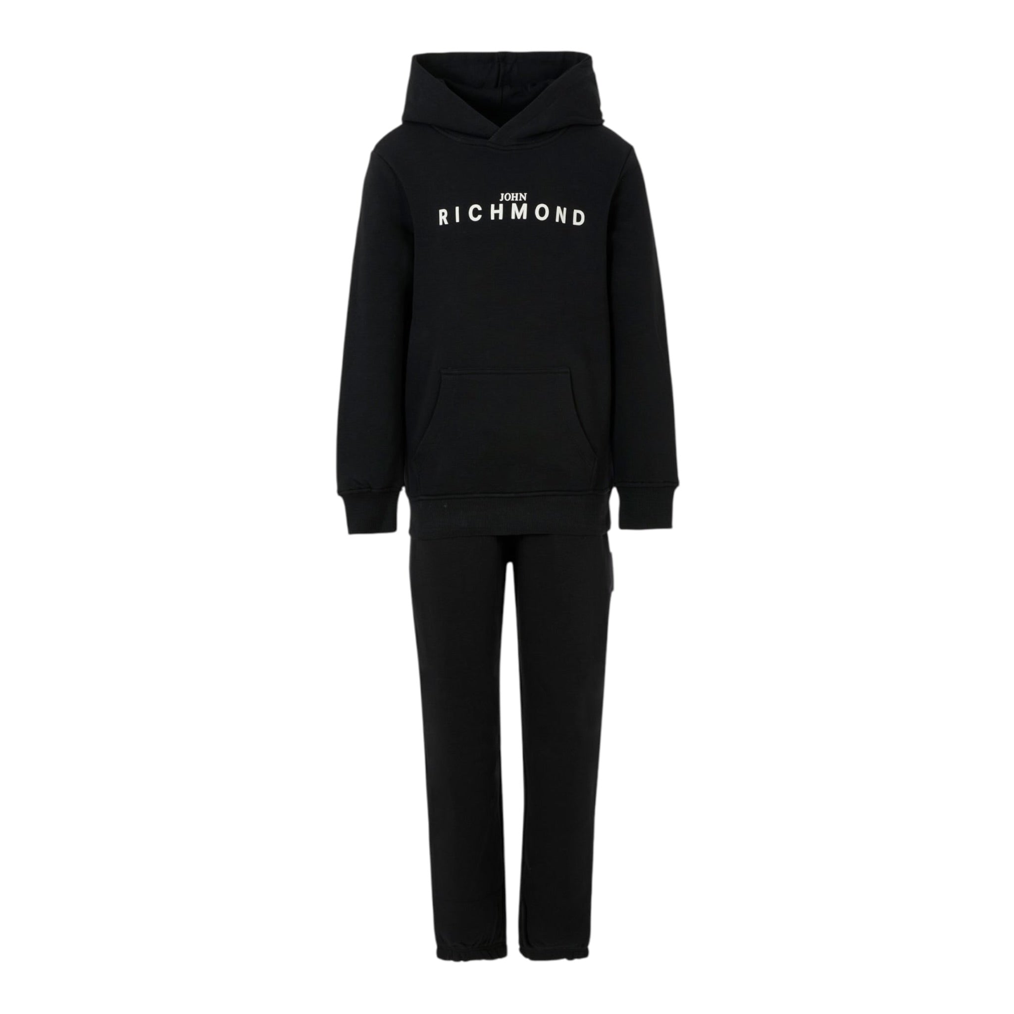 John Richmond Completo 2 Pezzi Felpa-Pantalone tinta unita Nero per Bambino RBA25007CFXXX NERO JOHN RICHMOND 