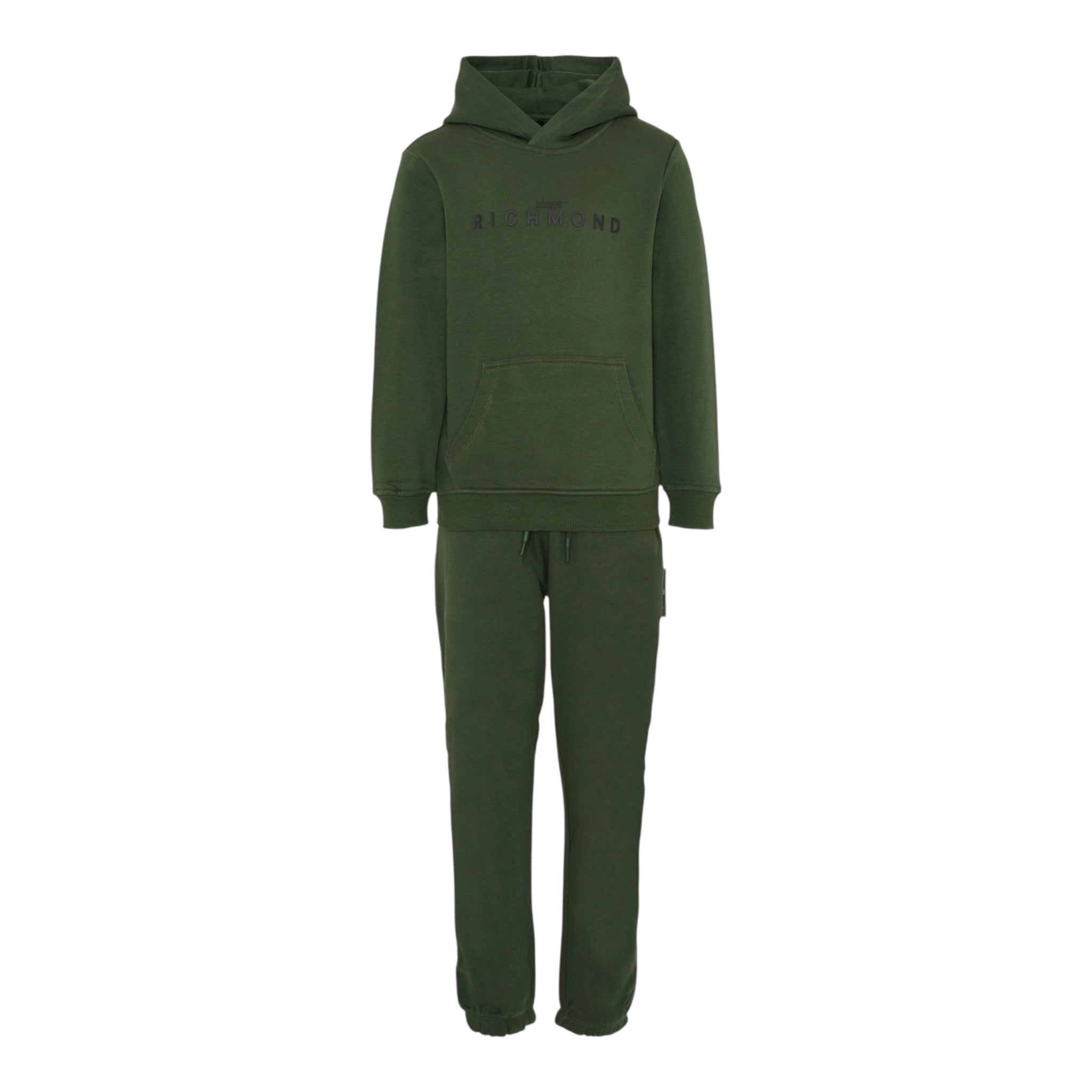 John Richmond Completo 2 Pezzi Felpa-Pantalone tinta unita Verde per Bambino RBA25007CFXXX VERDE JOHN RICHMOND 
