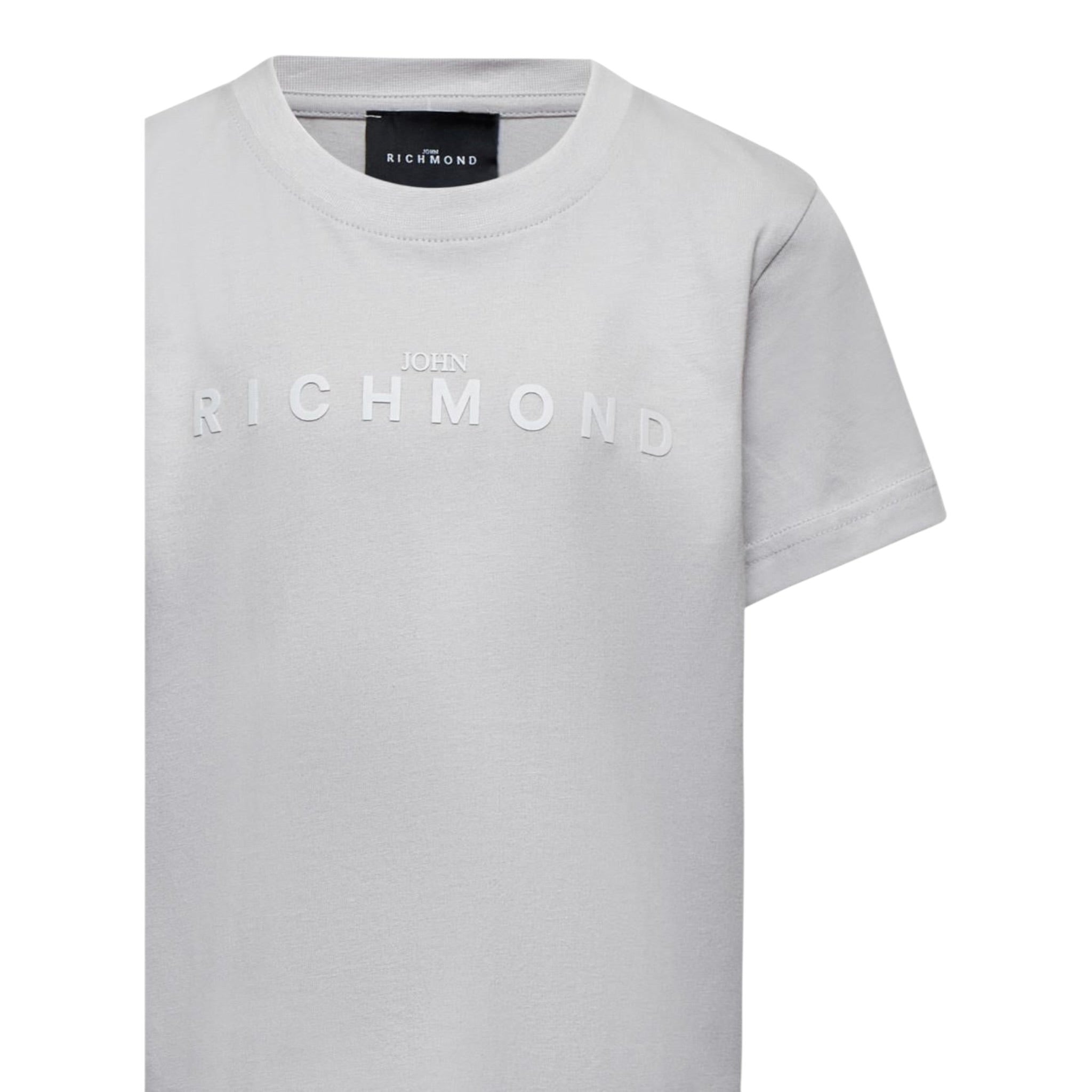 John Richmond T-Shirt Girocollo tinta unita con Logo Grigio per Bambino RBA25009TS GRIGIO JOHN RICHMOND 