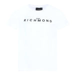 John Richmond T-Shirt Girocollo tinta unita con Logo Bianco per Bambino RBA25009TSX BIANCO JOHN RICHMOND 