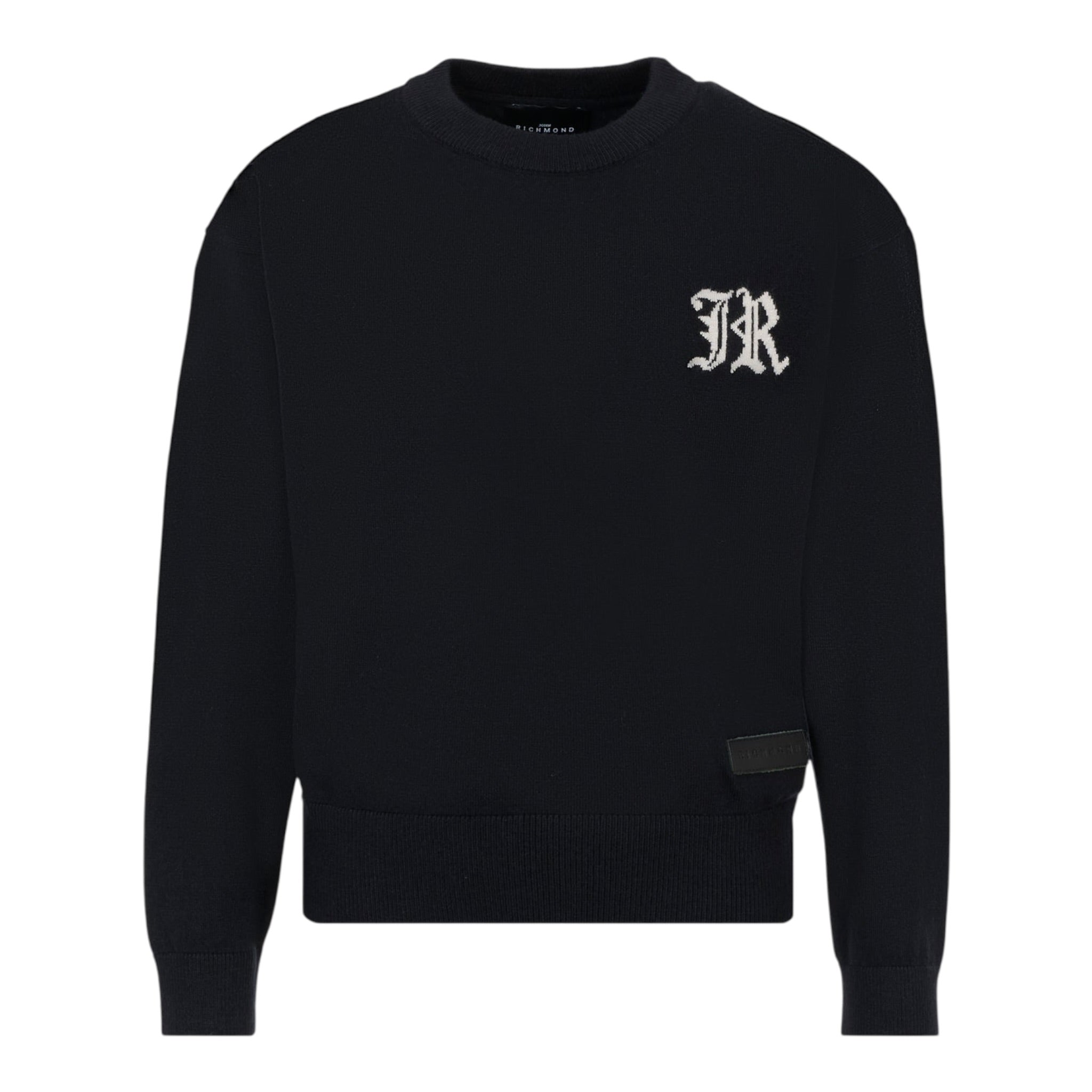 John Richmond Maglia tinta unita con Logo Nero per Bambino RBA25011MA NERO JOHN RICHMOND 