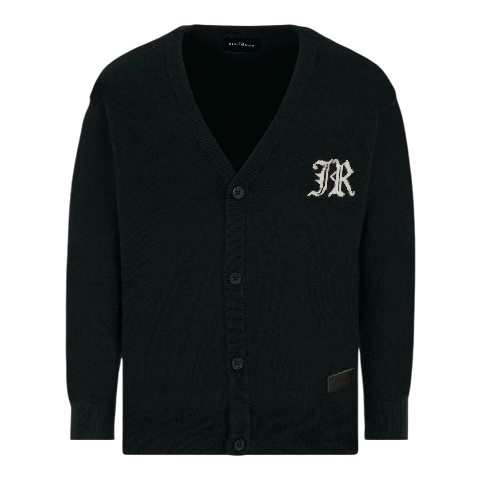 John Richmond Cardigan tinta unita con Ricami Nero per Bambino RBA25012CD NERO JOHN RICHMOND 