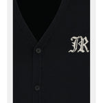 John Richmond Cardigan tinta unita con Ricami Nero per Bambino RBA25012CDXXX NERO JOHN RICHMOND 