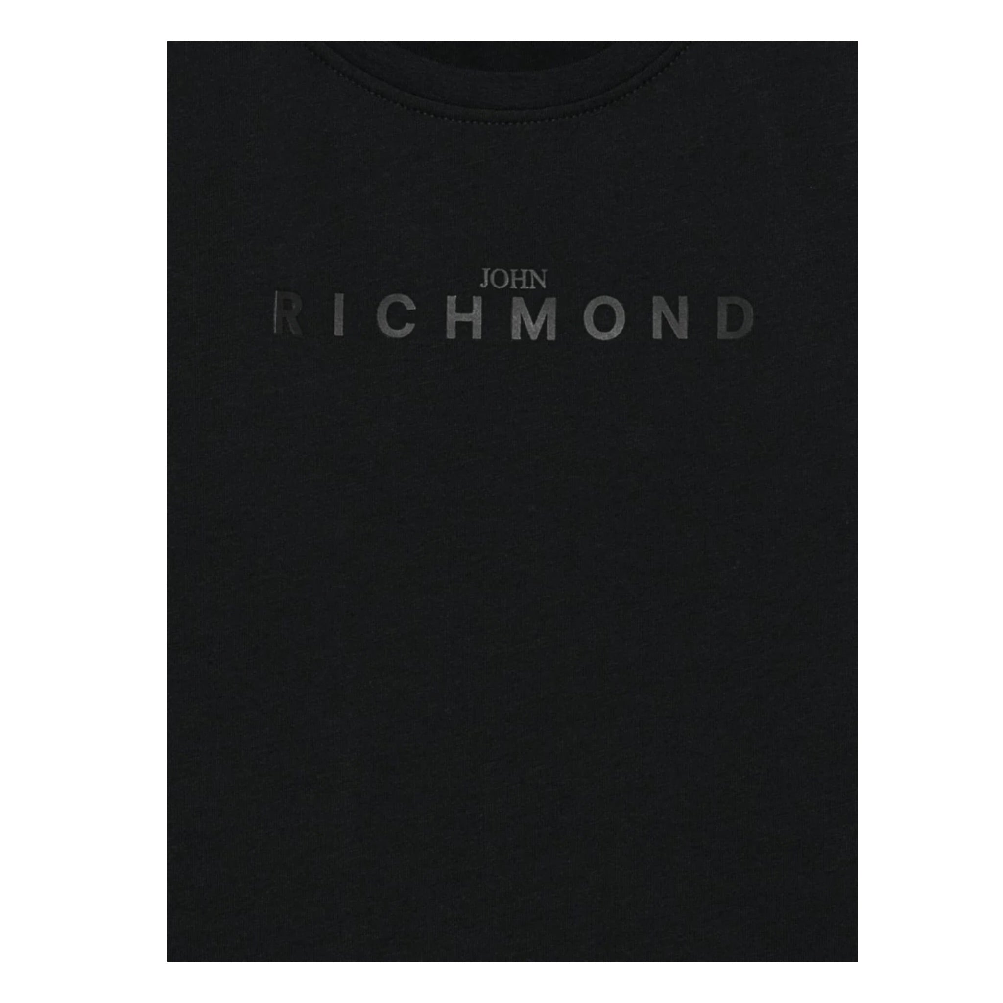 John Richmond Shirt tinta unita con Stampa Nero per Bambino RBA25016TSXX NERO JOHN RICHMOND 