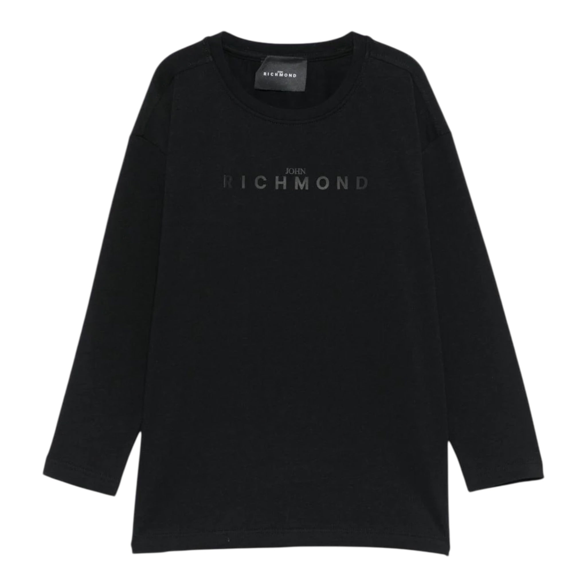 John Richmond Shirt tinta unita con Stampa Nero per Neonato RBA25016TSXXXN NERO JOHN RICHMOND 