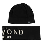 John Richmond Set Cappello-Sciarpa tinta unita Nero per Bambino RBA25017HS NERO JOHN RICHMOND 
