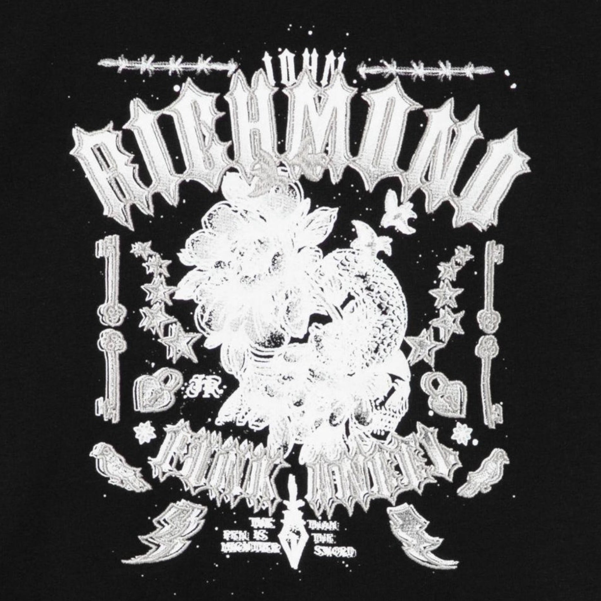 John Richmond T-Shirt tinta unita con Stampa Nero per Bambino RBA25026TS NERO JOHN RICHMOND 
