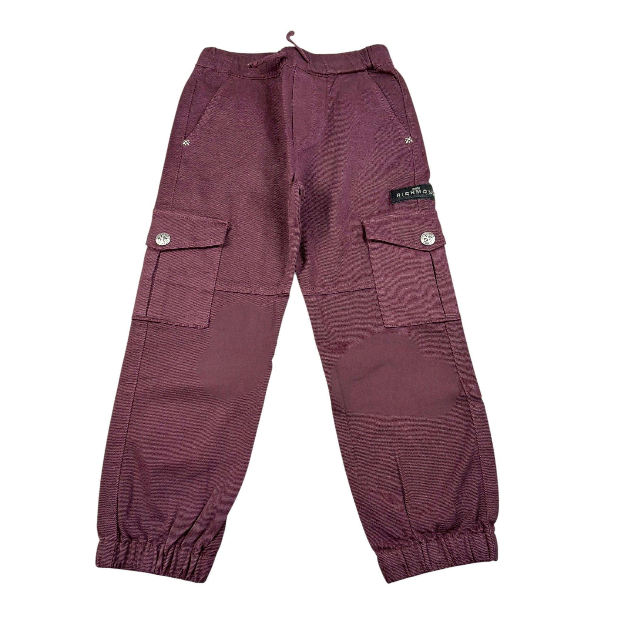 John Richmond Pantalone tinta unita con Elastico In Vita Bordeaux per Bambino RBA25059PA BORDEAUX JOHN RICHMOND 