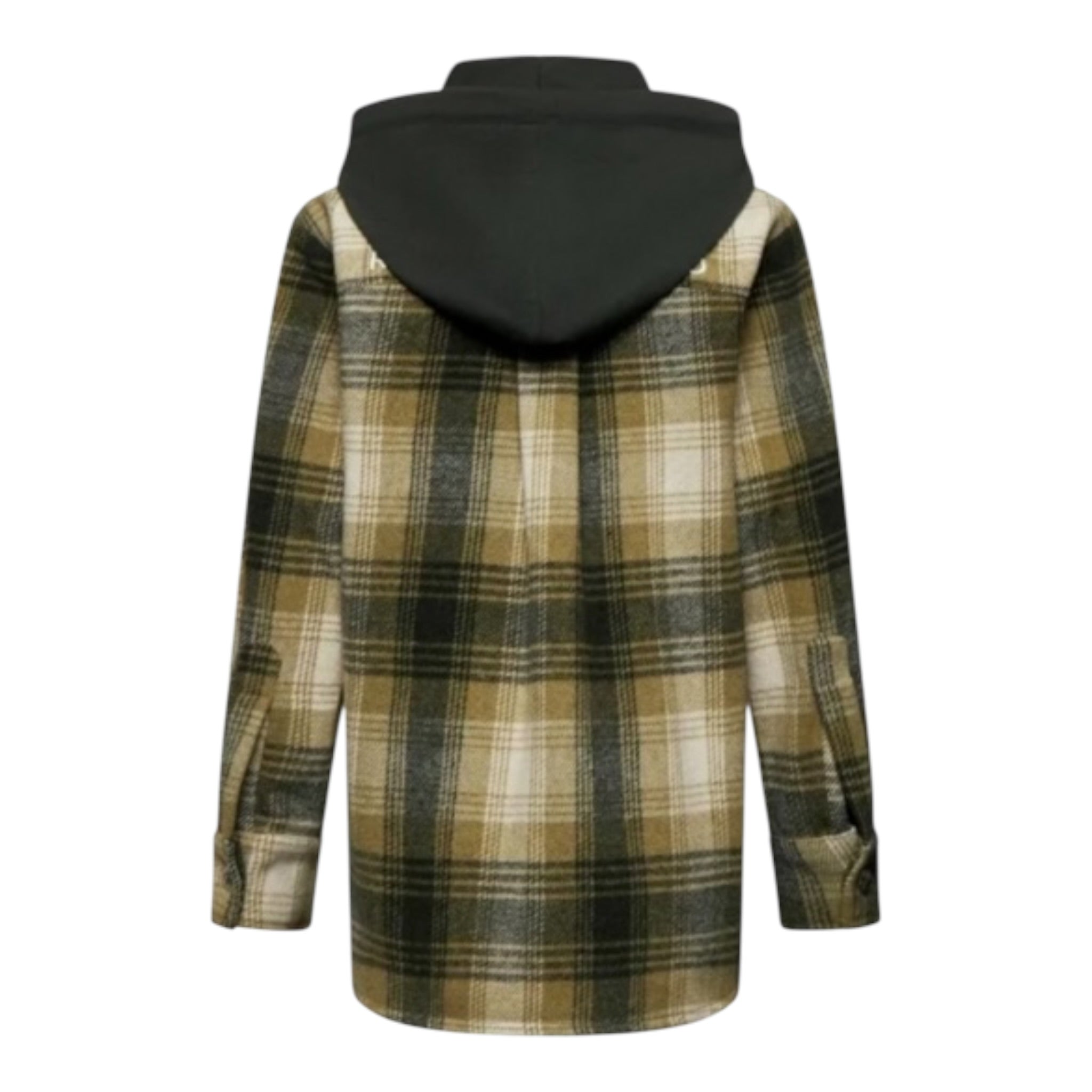 John Richmond Camicia tinta unita con Cappuccio E Fantasia A Quadri Verde per Bambino RBA25067CA VERDE JOHN RICHMOND 