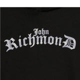 John Richmond Felpa tinta unita con Cappuccio Nero per Bambino RBA25085FE NERO JOHN RICHMOND 
