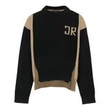 John Richmond Maglia Bicolore con Logo Nero/Beige per Neonata RBA25101MANX NERO/BEIGE JOHN RICHMOND 