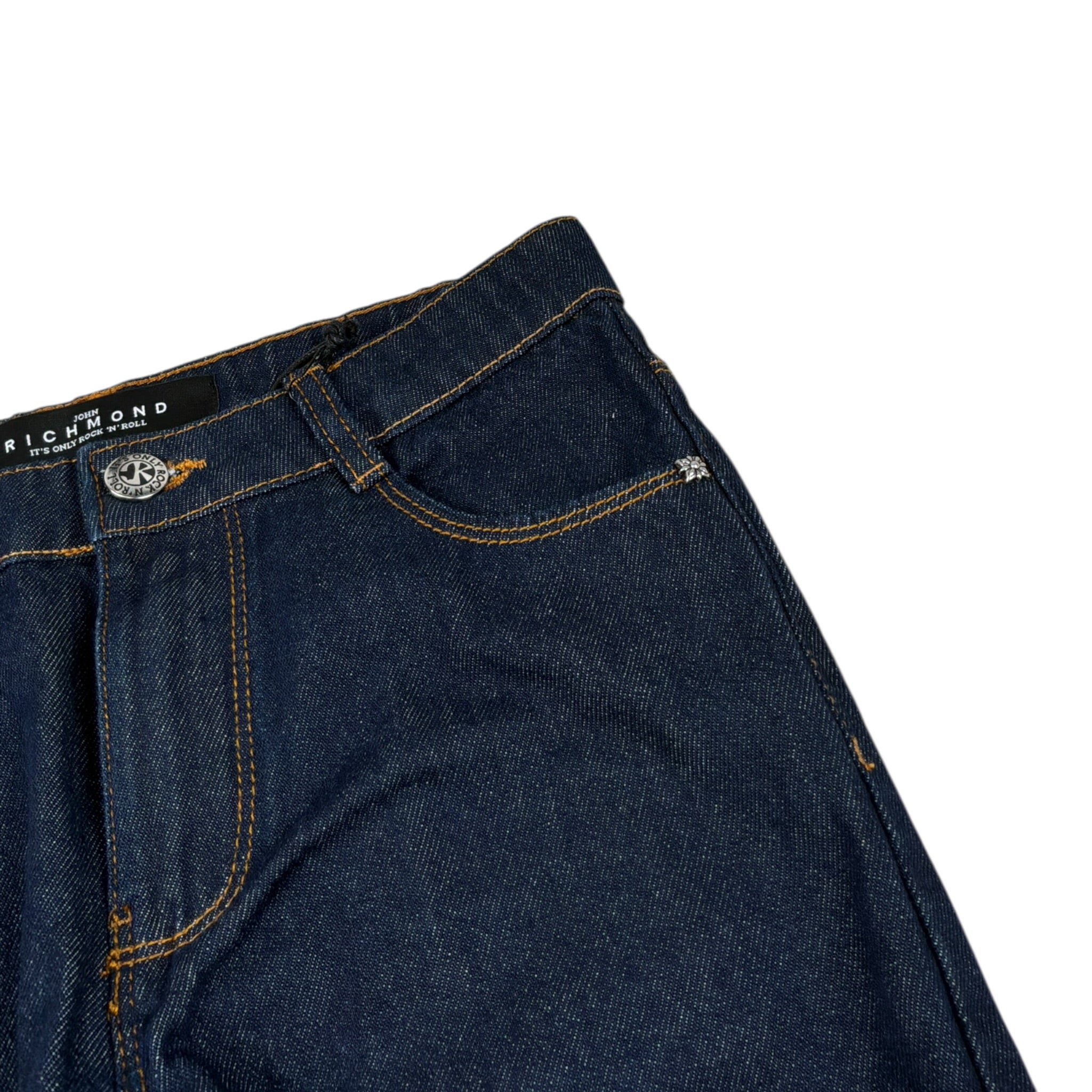John Richmond Jeans tinta unita con Girovita Regolabile Blu per Bambino RBA25105JEX BLU JOHN RICHMOND 