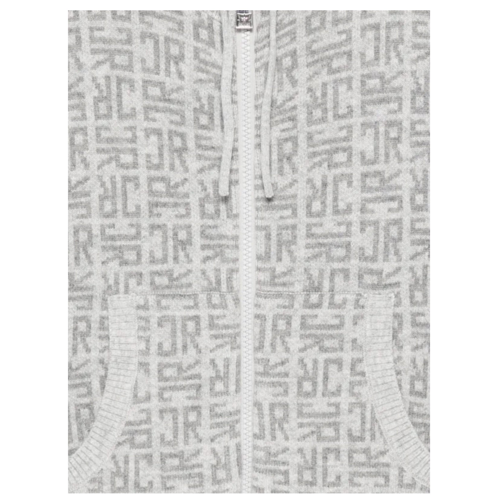 John Richmond Felpa In Maglia con Zip E Cappuccio Grigio per Bambino RBA25111MA GRIGIO JOHN RICHMOND 