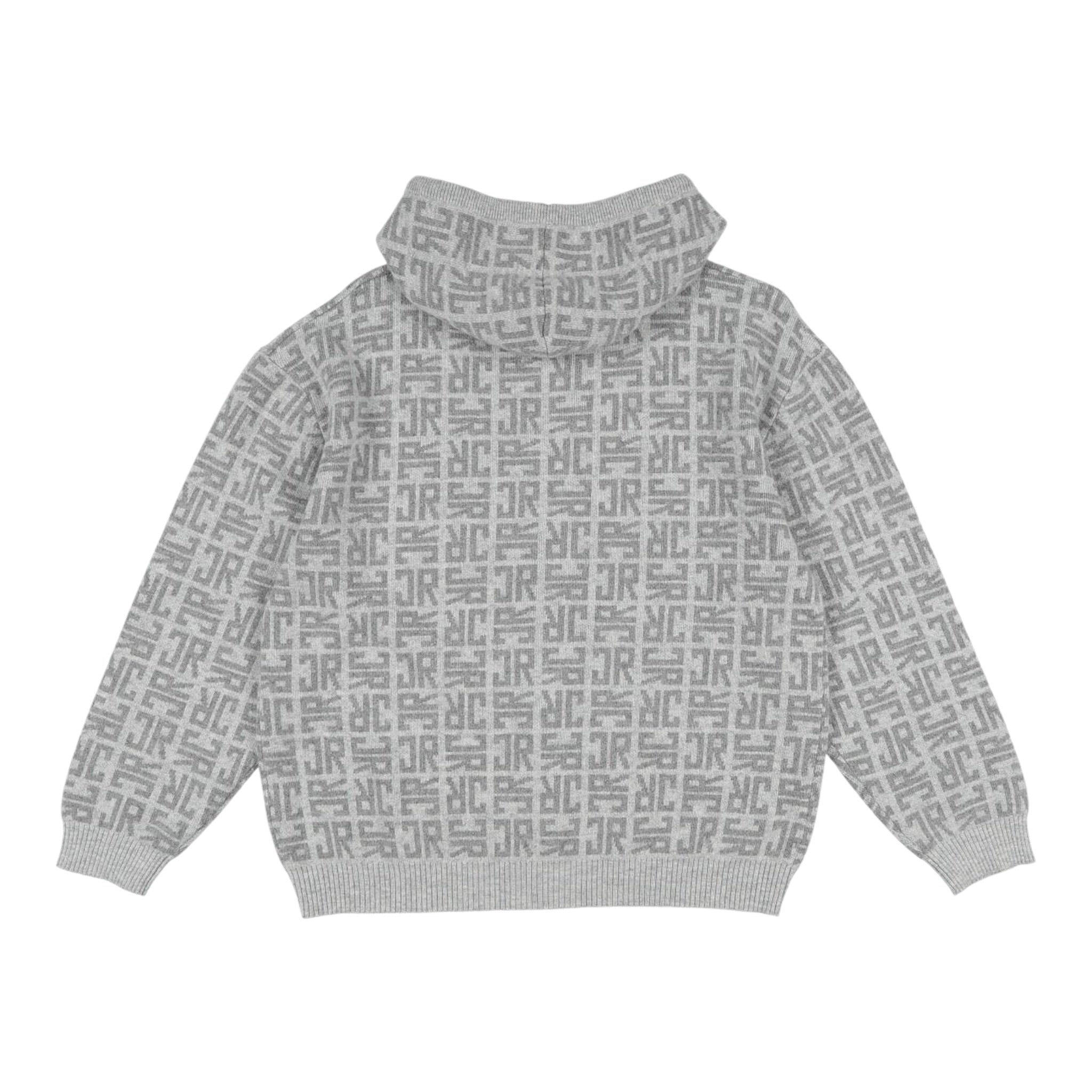 John Richmond Felpa In Maglia con Zip E Cappuccio Grigio per Bambino RBA25111MAXXX GRIGIO JOHN RICHMOND 