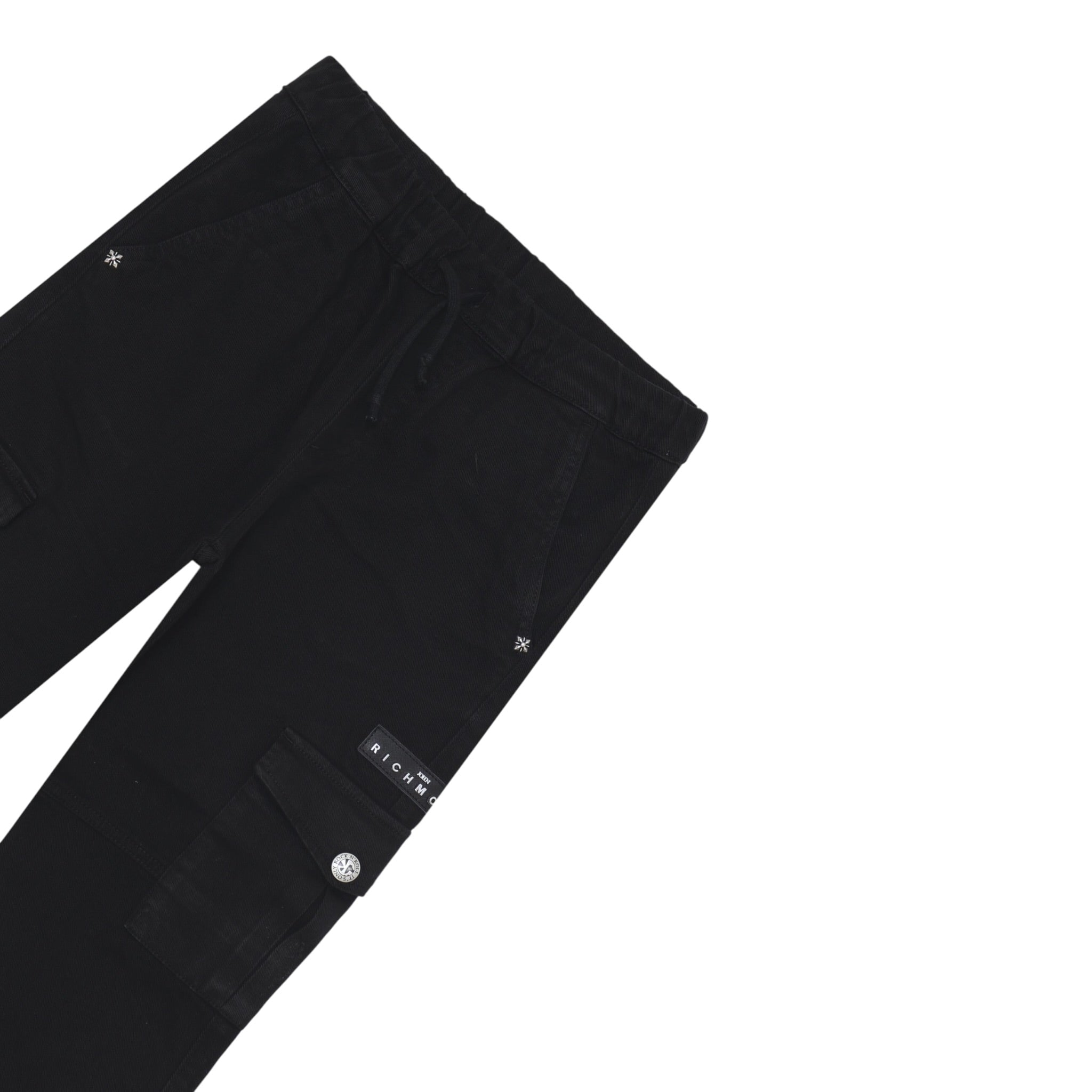 John Richmond Pantalone tinta unita con Elastico In Vita Nero per Bambino RBA25148PAX NERO JOHN RICHMOND 