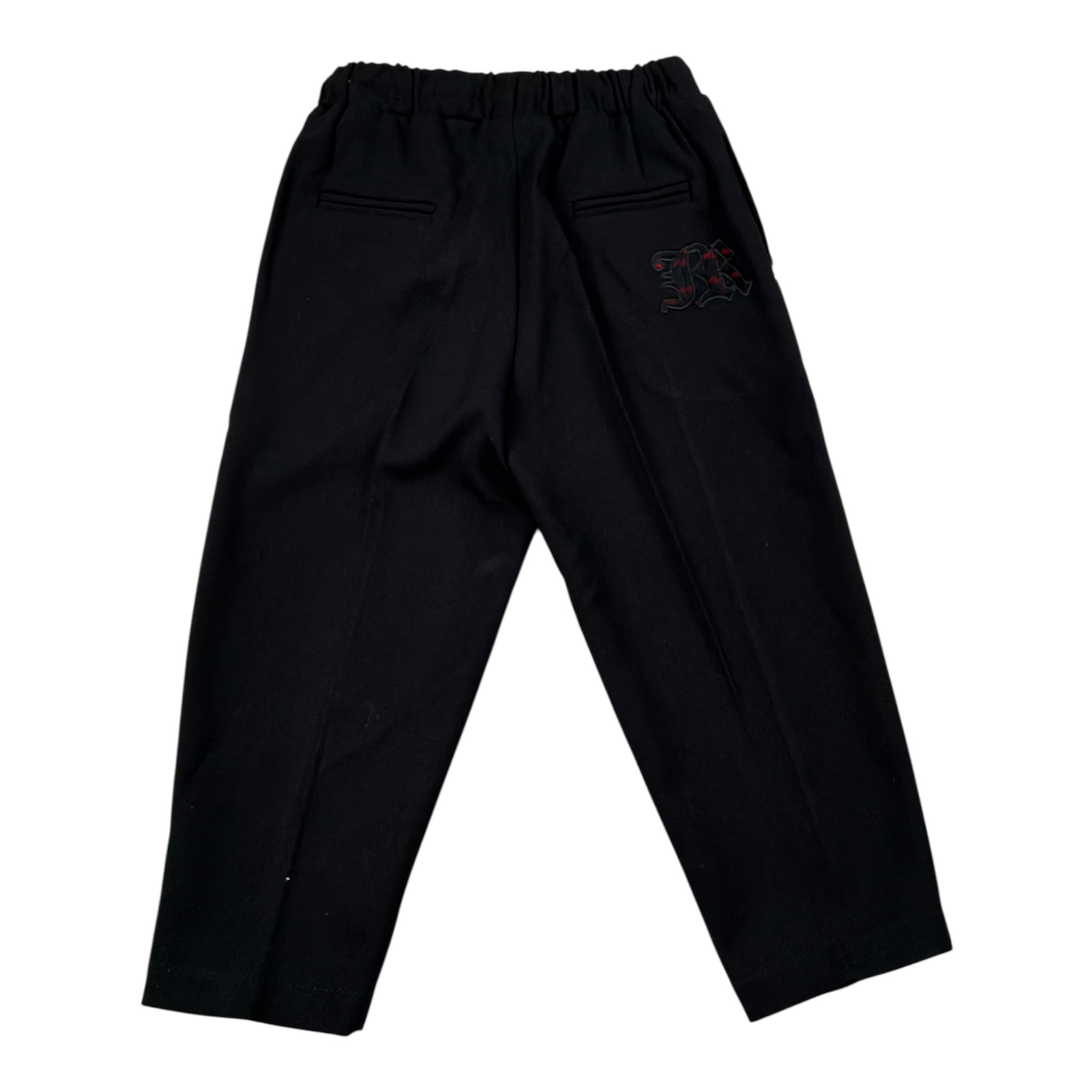 John Richmond Pantalone tinta unita con Logo Nero per Neonato RBA251622PA NERO JOHN RICHMOND 